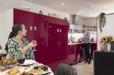 Luxe lounge and kitchen