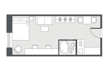 Superior Double Studio, Market Way, 10-12 Market Way, City Centre, Coventry - Image 3