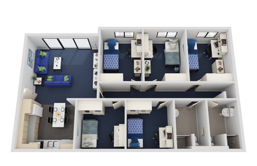 South Five Bedroom Shared Apartment