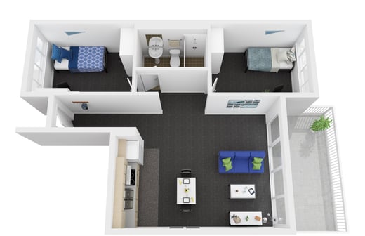 North Two Bedroom Shared Apartment