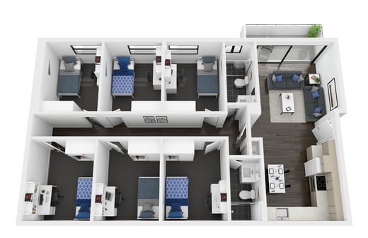 Premium Six Bedroom Shared Apartment