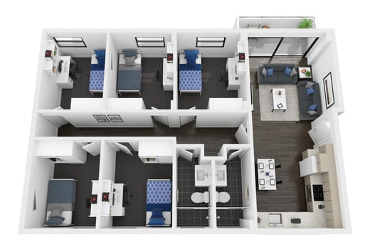 Premium Five Bedroom Shared Apartment