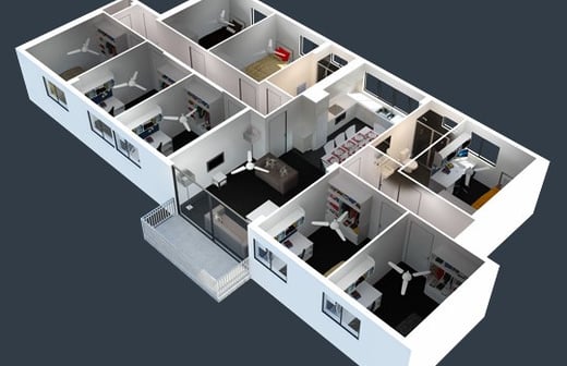 Standard Eight Bedroom Shared Apartment