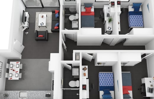 Premium Four Bedroom Shared Apartment