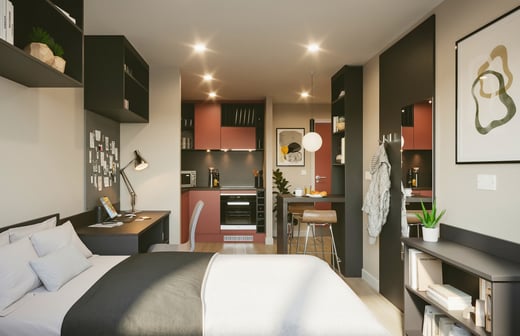 Gold with Balcony Studio