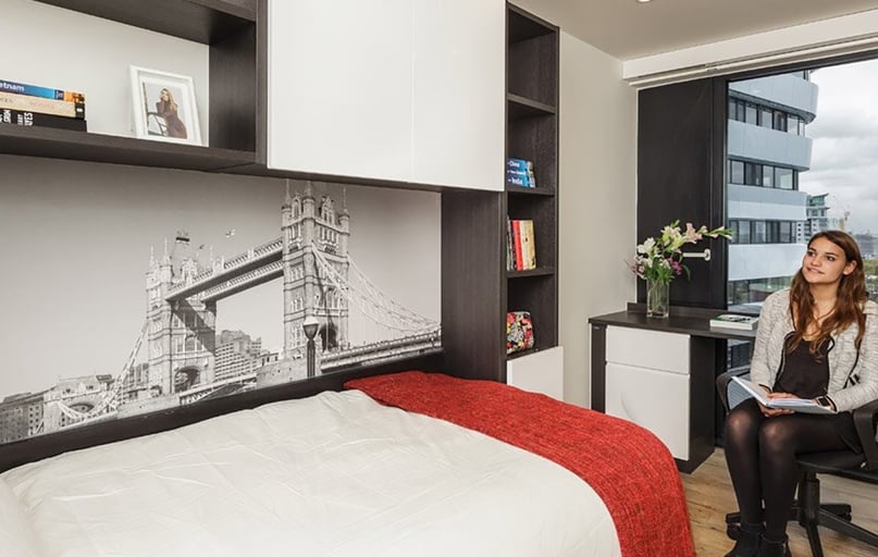 Private Bedroom - Westminster Bridge, Westminster Bridge Student Accommodation, 203 Westminster Bridge Road, Westminster, London - Image 1