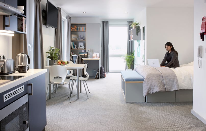 Studio Platinum Deluxe (balcony), Lace Market Studios, 7 Belward Street, City Centre, Nottingham - Image 1