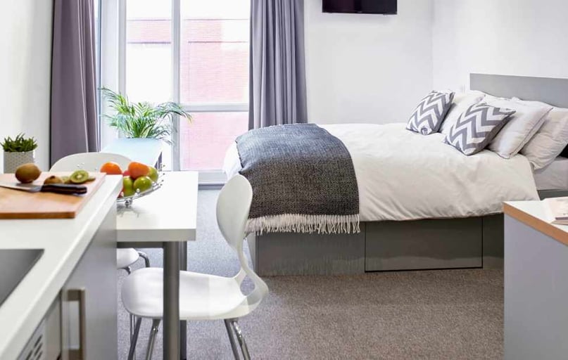 Studio Platinum Deluxe (balcony), Lace Market Studios, 7 Belward Street, City Centre, Nottingham - Image 1