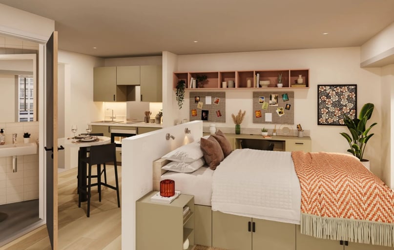 Luxury Studio Dual Occupancy (Floors 13-25), Crown Place, 75 Lancaster Street, City Centre, Birmingham - Image 1