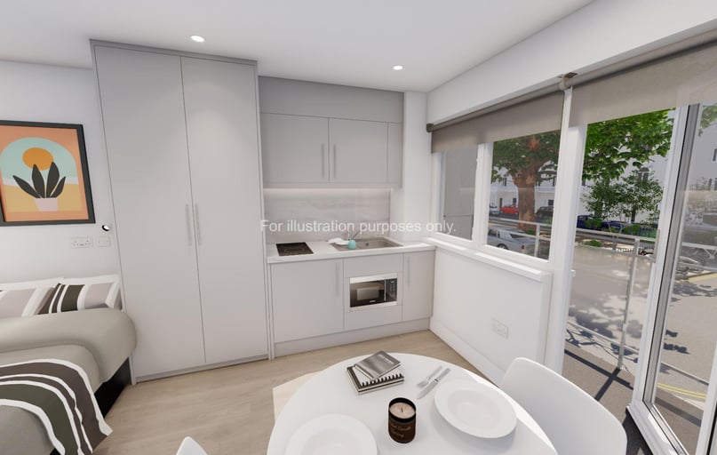 Bronze Studio With Balcony, Paddington Citi View, 15-25 Talbot Square, Paddington, London - Image 1