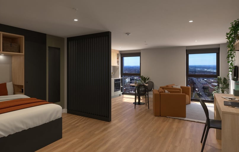 Ultimate Studio, Penthouse, Fusion Leeds, Merrion Way, City Centre, Leeds - Image 1