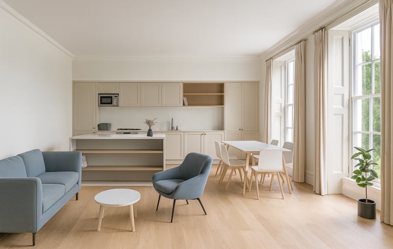 One Bedroom Premium Flat A (For Couples, Goodenough College, Mecklenburgh Square, Russell Square, London - Image 1