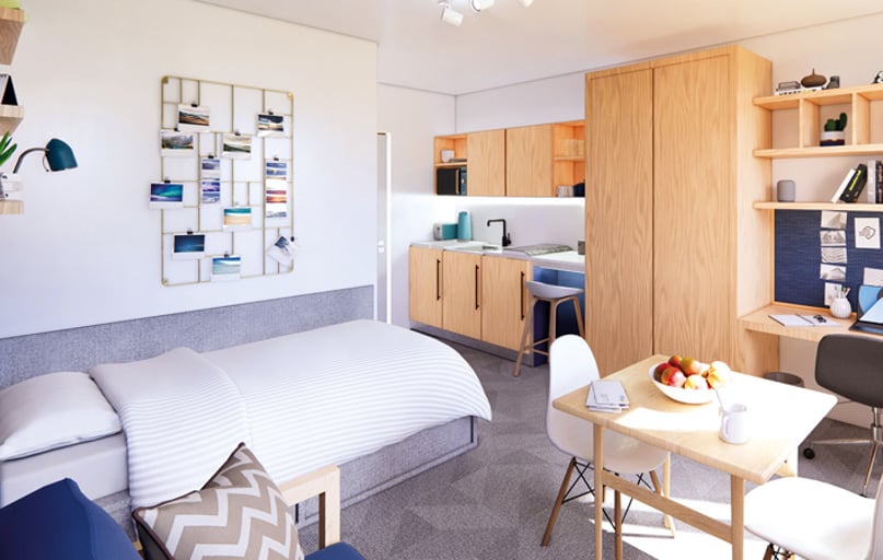 Swan Deluxe (Studio room), Student Village, University Campus, Staffordshire University, Stoke - Image 1