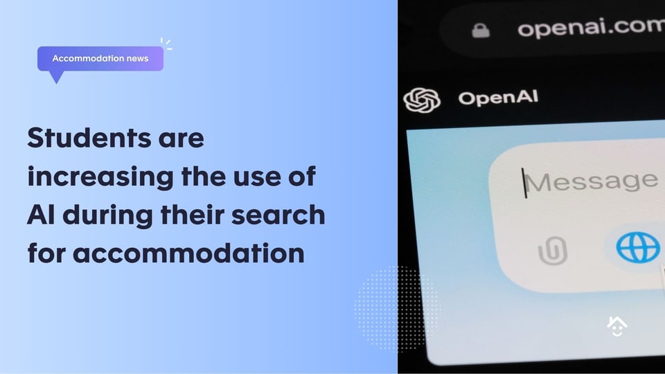 Students are increasing the use of AI during their search for accommodation