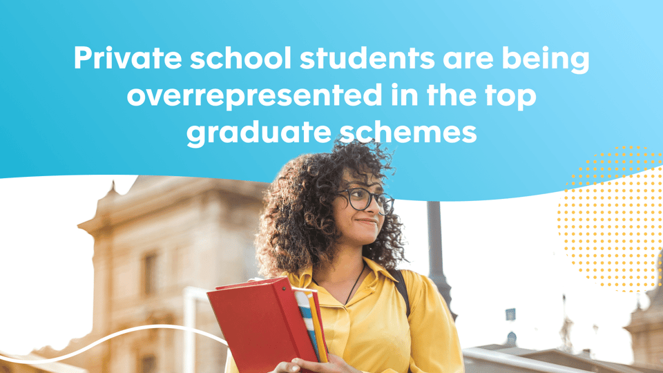 Private school students are being overrepresented in the top graduate schemes