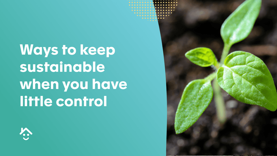 Ways to keep sustainable when you have little control